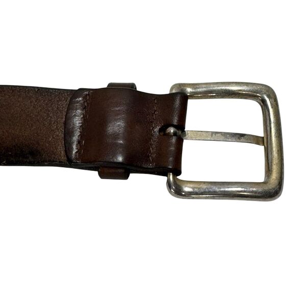 Vintage Tommy Hilfiger Men’s Leather Belt USA Made Sz 36 Walnut Brown - Picture 7 of 11